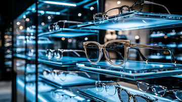 眼镜展示柜高清图片