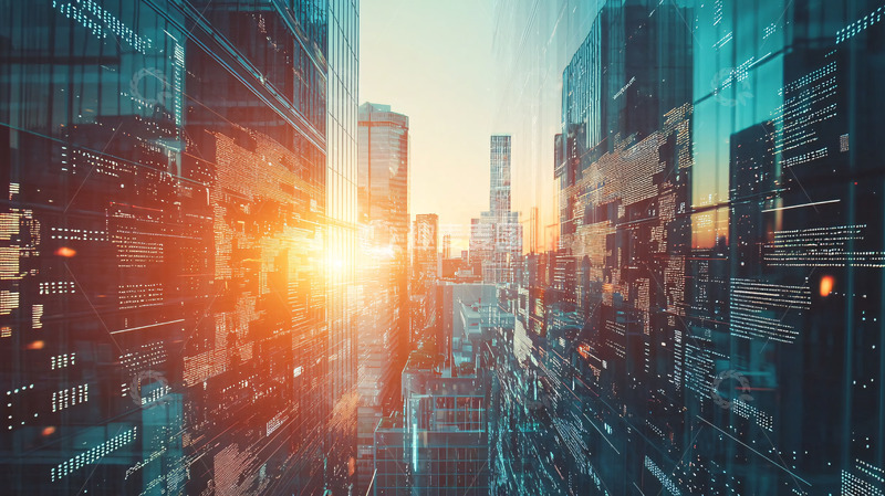 高清大图下载【趣麦麦图】现代都市日出景象