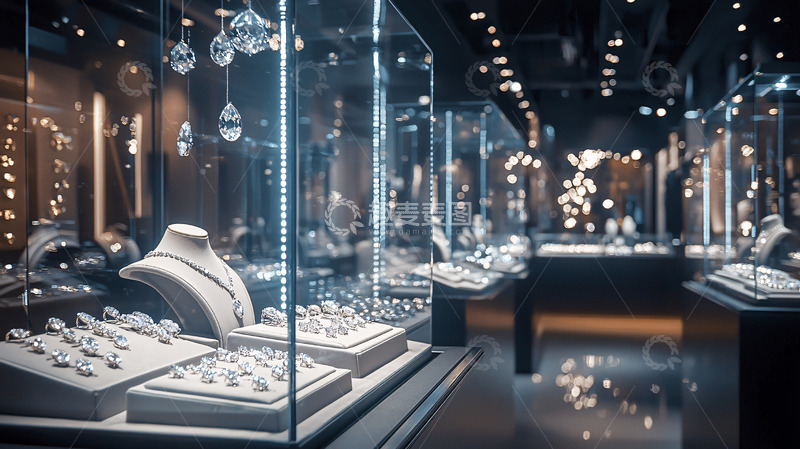 高清大图下载【趣麦麦图】高端珠宝店陈列展示