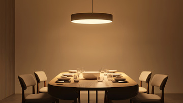简约现代吊灯餐厅氛围
