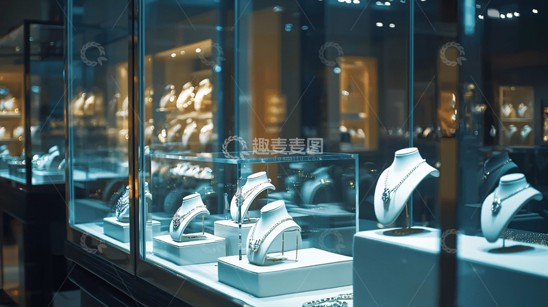 高清大图下载【趣麦麦图】高端珠宝店橱窗展示
