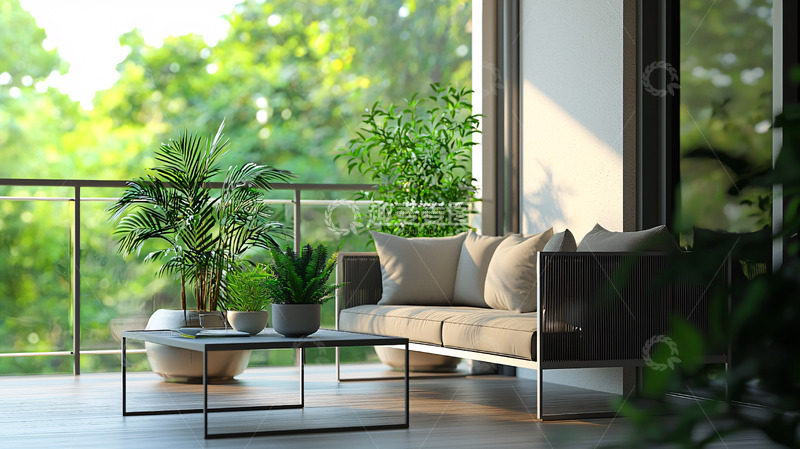 高清大图下载【趣麦麦图】阳台花园高清图片