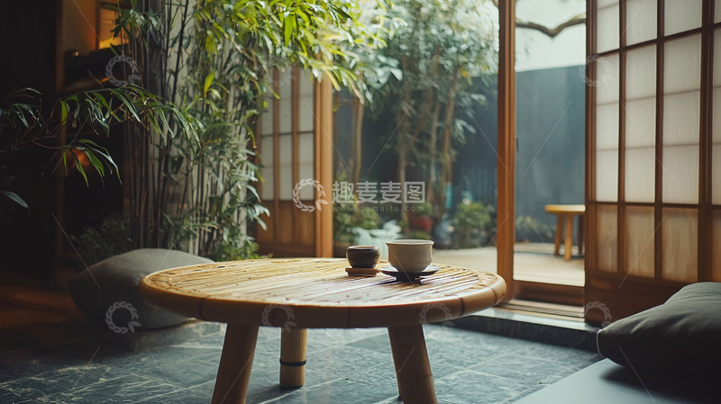高清大图下载【趣麦麦图】日式庭院茶室