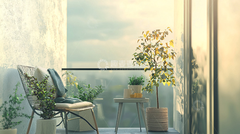 高清大图下载【趣麦麦图】阳台花园高清图片