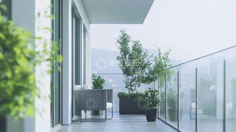 高清大图下载【趣麦麦图】现代简约阳台设计