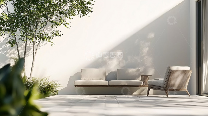 高清大图下载【趣麦麦图】极简户外休闲空间