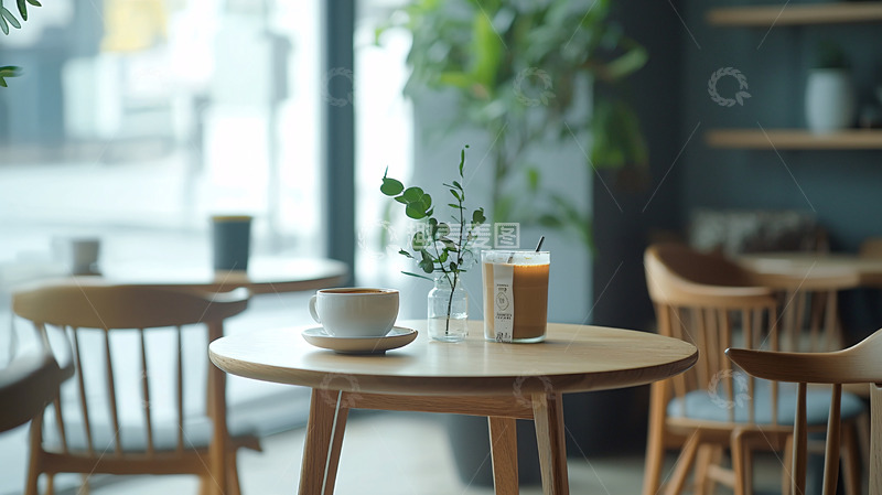 高清大图下载【趣麦麦图】安静舒适的咖啡馆小桌