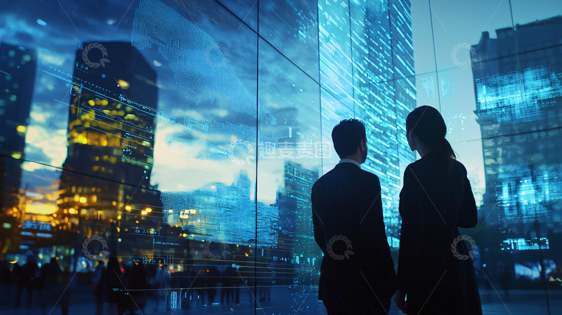 高清大图下载【趣麦麦图】夜景商务人士