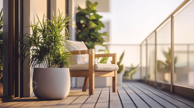 高清大图下载【趣麦麦图】阳台休闲区高清图片