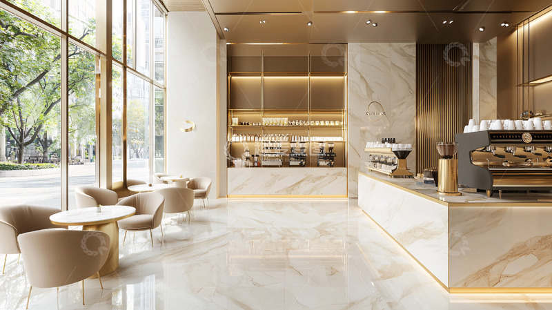 高清大图下载【趣麦麦图】现代轻奢咖啡馆装修