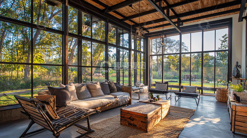 高清大图下载【趣麦麦图】落地窗阳光客厅