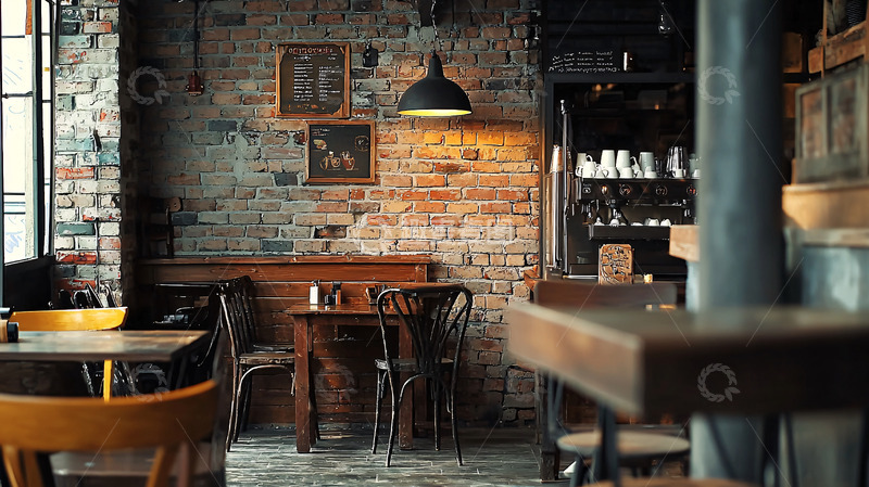 高清大图下载【趣麦麦图】复古工业风咖啡馆内景