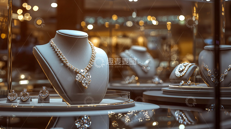 高清大图下载【趣麦麦图】奢华珠宝展示柜