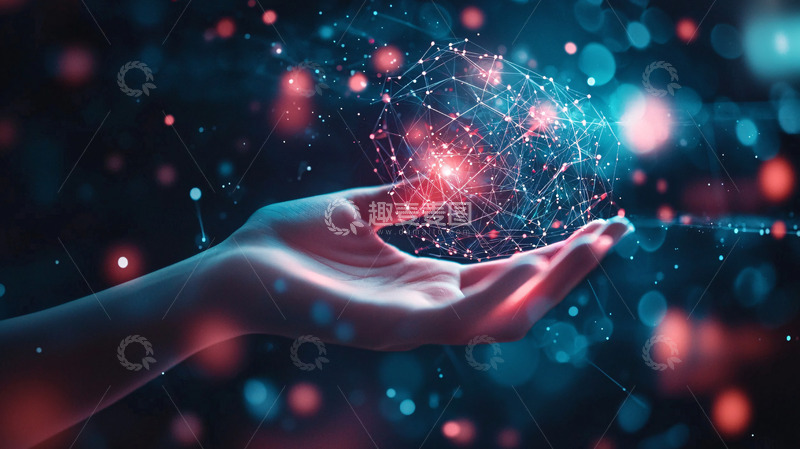 高清大图下载【趣麦麦图】手掌中的科技光球