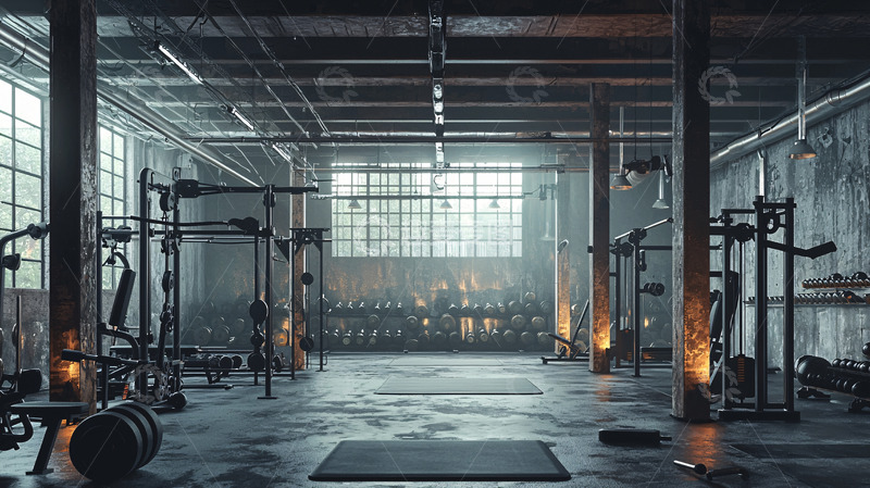 高清大图下载【趣麦麦图】工业风健身房