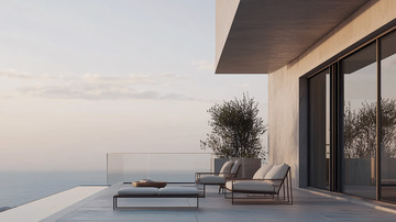 现代简约户外阳台设计