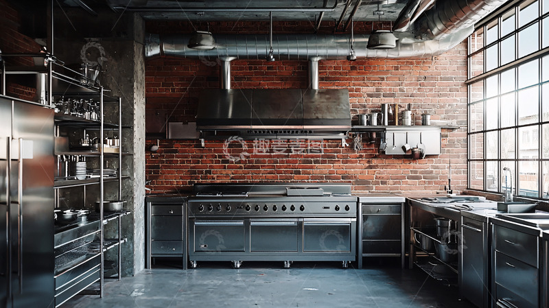 高清大图下载【趣麦麦图】工业风厨房高清图片