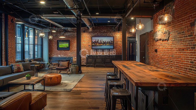 高清大图下载【趣麦麦图】工业风休闲区