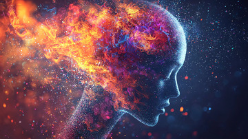 火焰燃烧的头颅