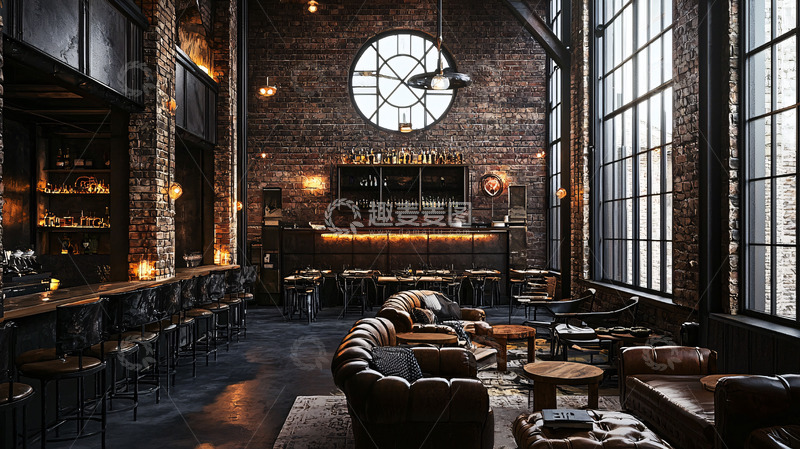 高清大图下载【趣麦麦图】工业风酒吧高清图片