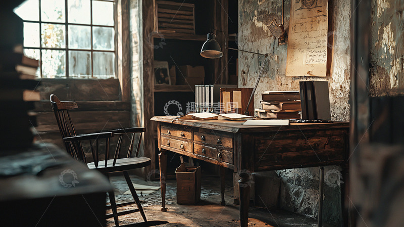 高清大图下载【趣麦麦图】老旧书房高清图片