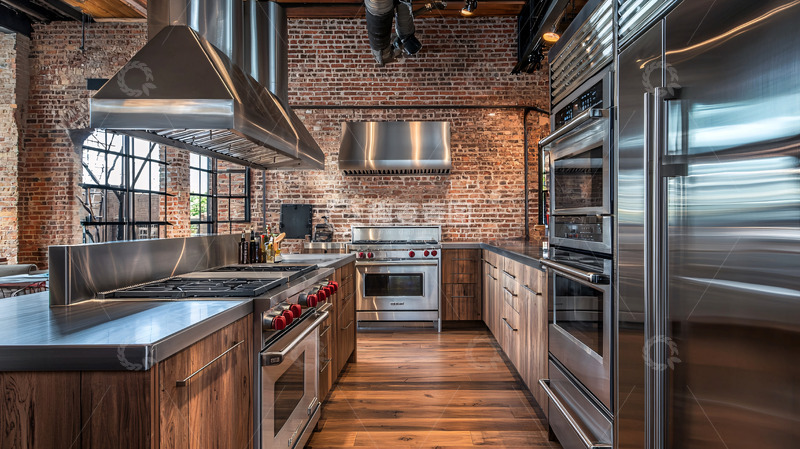 高清大图下载【趣麦麦图】工业风厨房高清图片