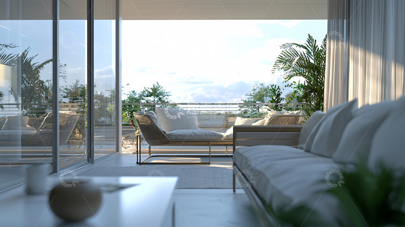 高清大图下载【趣麦麦图】现代简约阳台景观