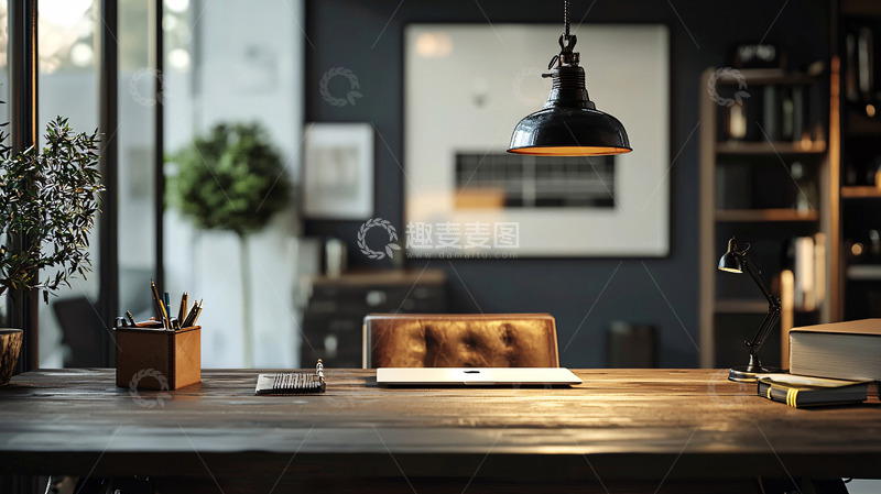 高清大图下载【趣麦麦图】现代简约办公桌场景
