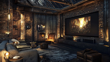 暗黑工业风家庭影院