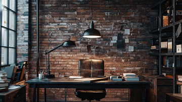 工业风书房高清图片
