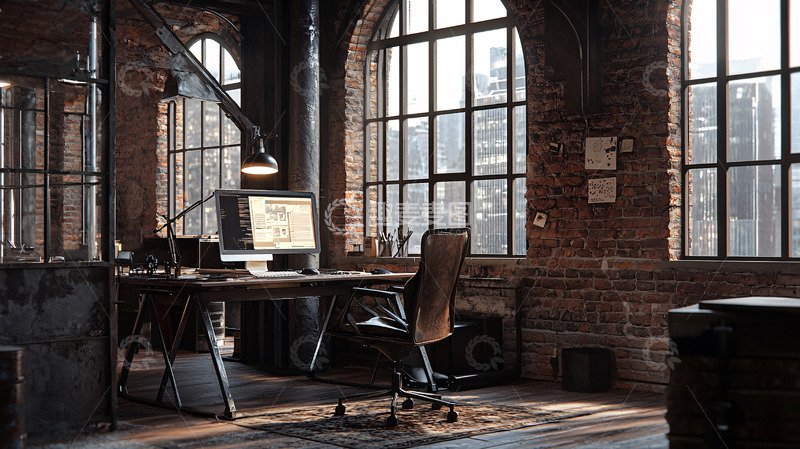 高清大图下载【趣麦麦图】loft风格办公室
