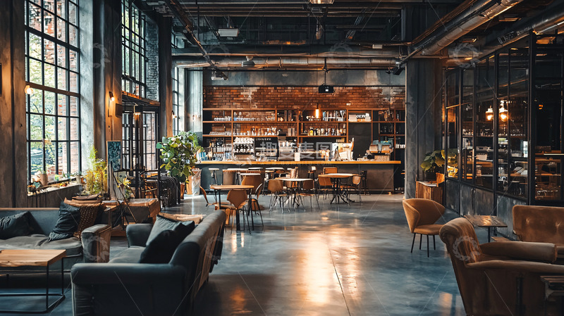 高清大图下载【趣麦麦图】工业风咖啡馆2