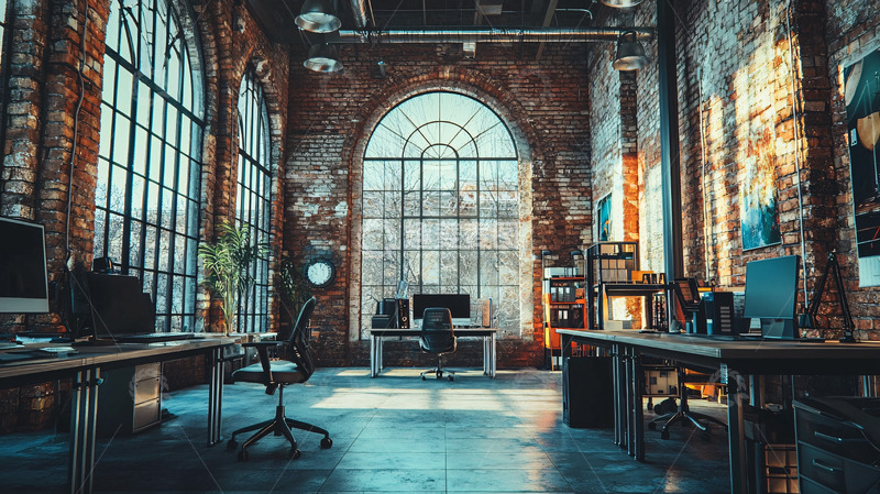 高清大图下载【趣麦麦图】工业风办公室