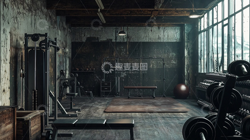 高清大图下载【趣麦麦图】复古健身房高清图片