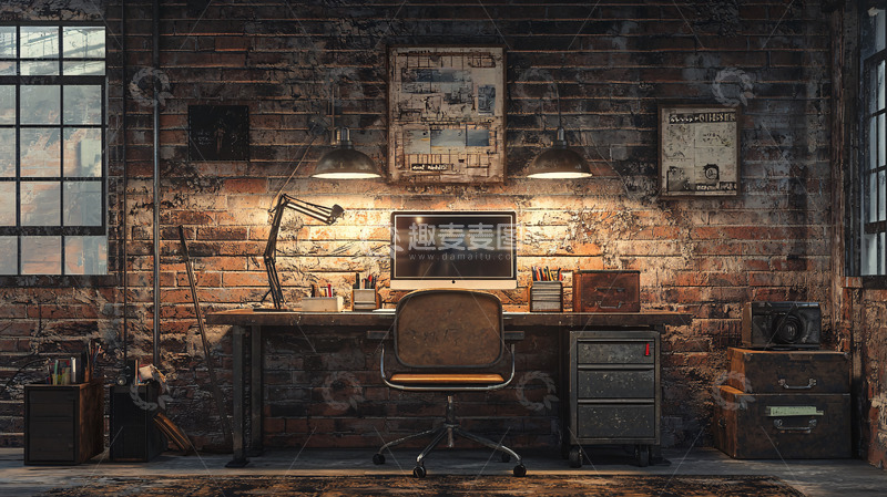高清大图下载【趣麦麦图】复古工业风工作室