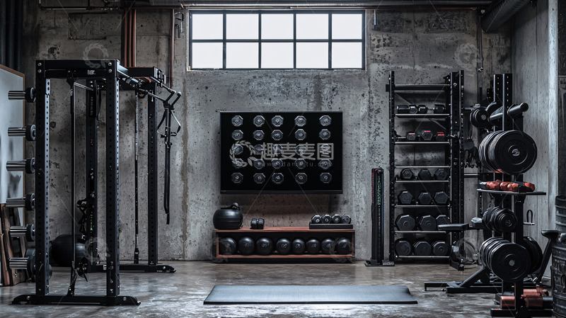 高清大图下载【趣麦麦图】工业风健身房