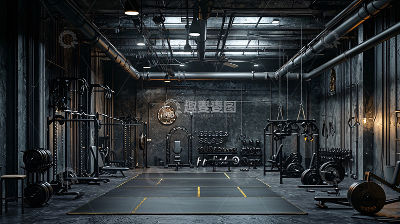高清大图下载【趣麦麦图】工业风健身房