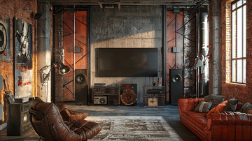 工业风客厅高清图片