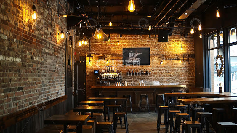 高清大图下载【趣麦麦图】复古工业风酒吧