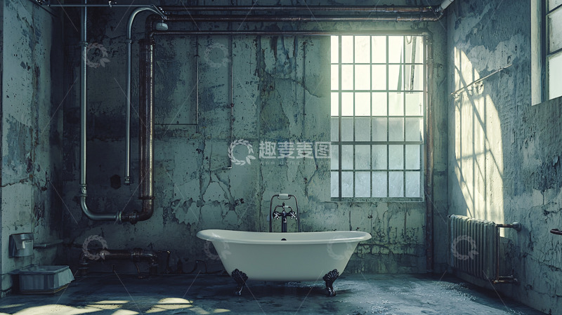 高清大图下载【趣麦麦图】工业风浴室高清图片