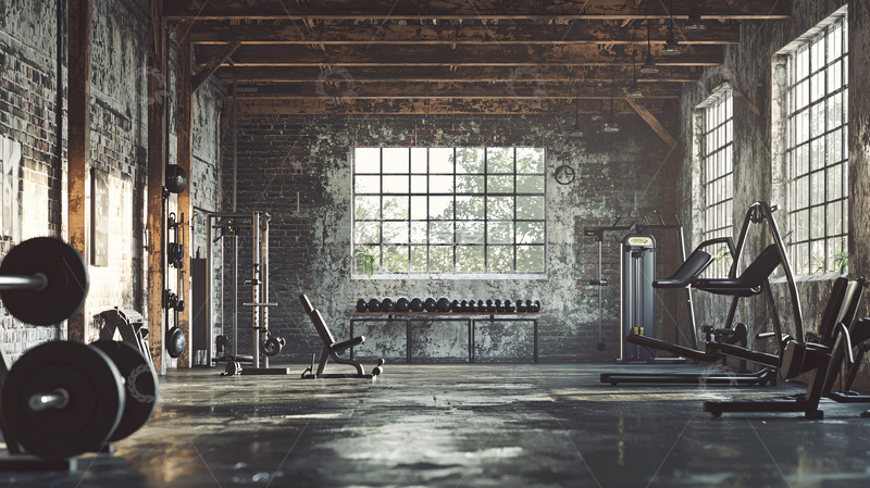 高清大图下载【趣麦麦图】老式健身房高清图片