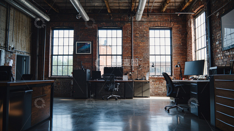 高清大图下载【趣麦麦图】工业风办公室