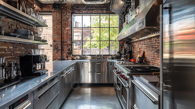 高清大图下载【趣麦麦图】工业风厨房高清图片