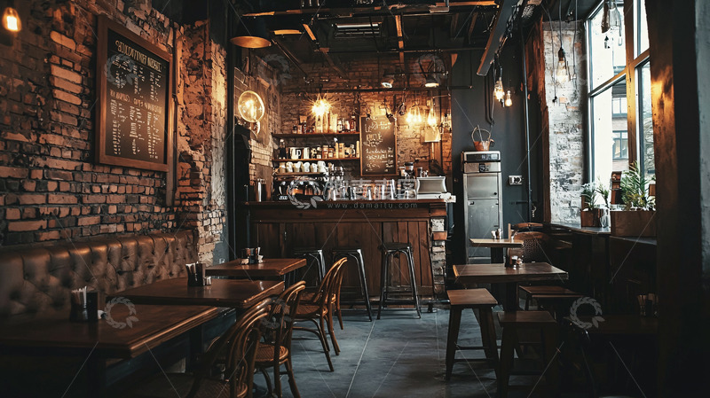 高清大图下载【趣麦麦图】复古工业风酒吧