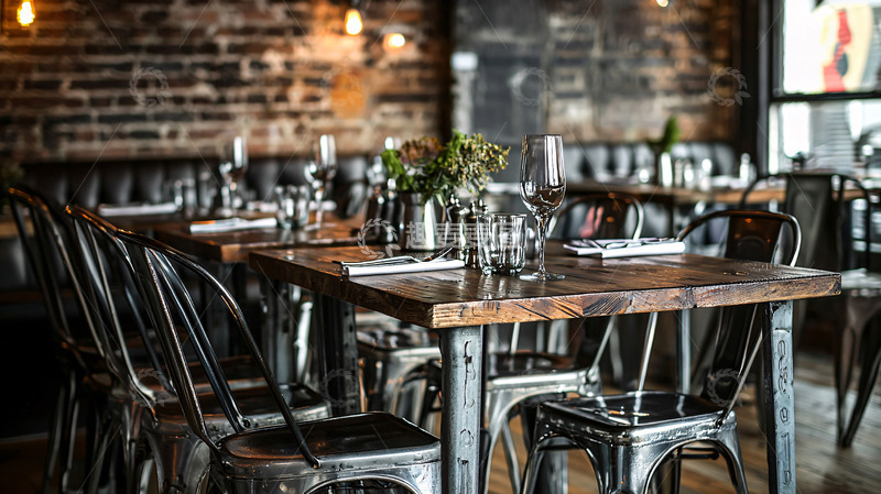 高清大图下载【趣麦麦图】工业风餐厅高清图片