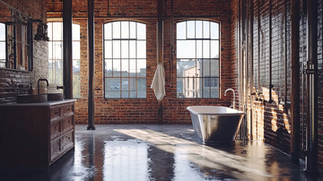 工业风浴室高清图片