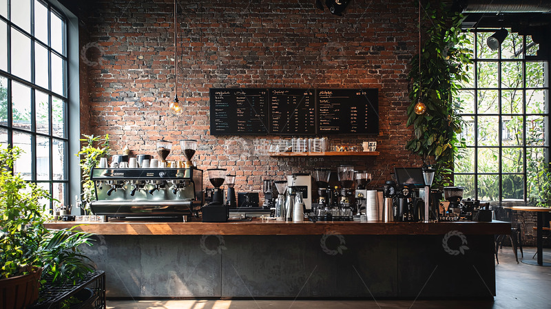 高清大图下载【趣麦麦图】咖啡店吧台高清图片