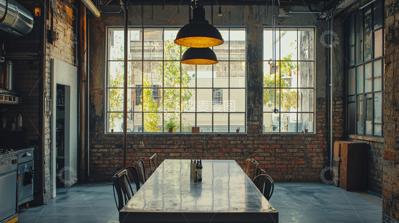高清大图下载【趣麦麦图】工业风餐厅高清图片