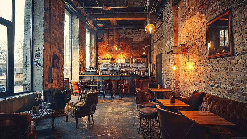 高清大图下载【趣麦麦图】复古工业风酒吧