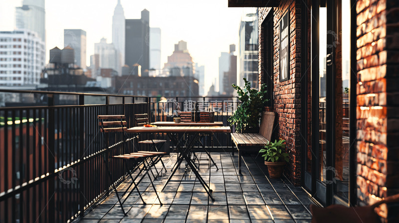 高清大图下载【趣麦麦图】城市阳台景观